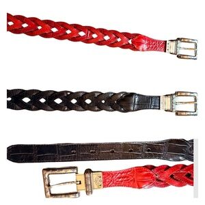 Vintage Brighton Reversible Belt – Black to Red